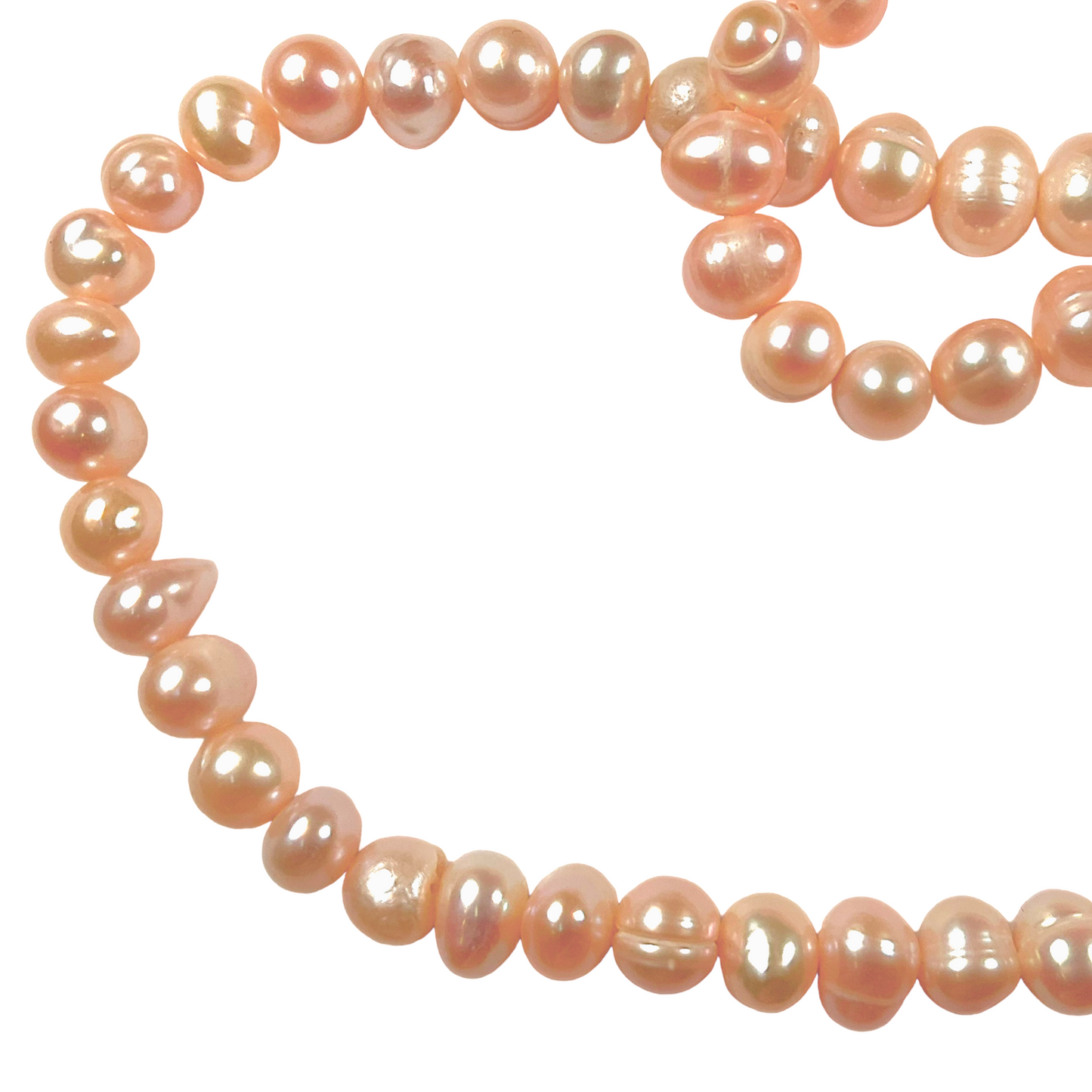 Collier en perles d’eau douce saumon S-2 - Foliesbijoux