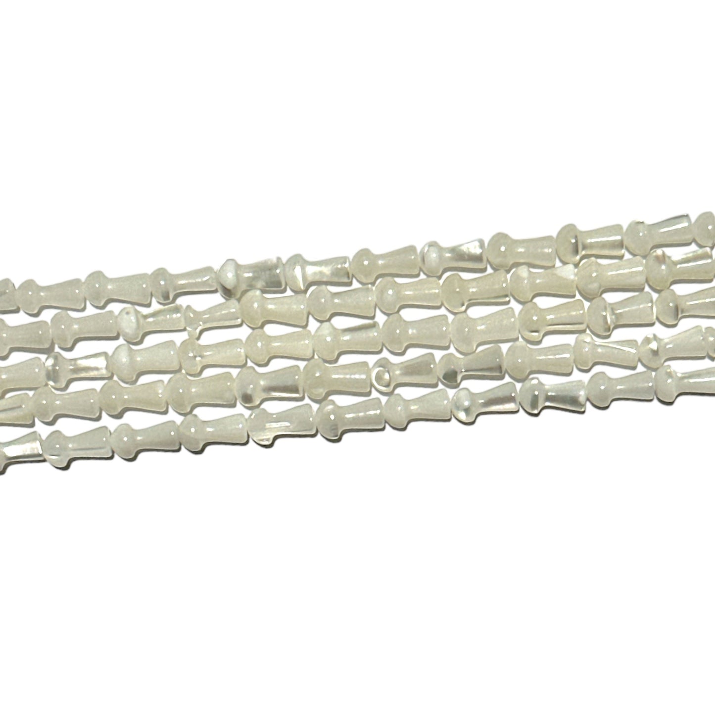 Fil de perle nacre blanche champignon A - Foliesbijoux
