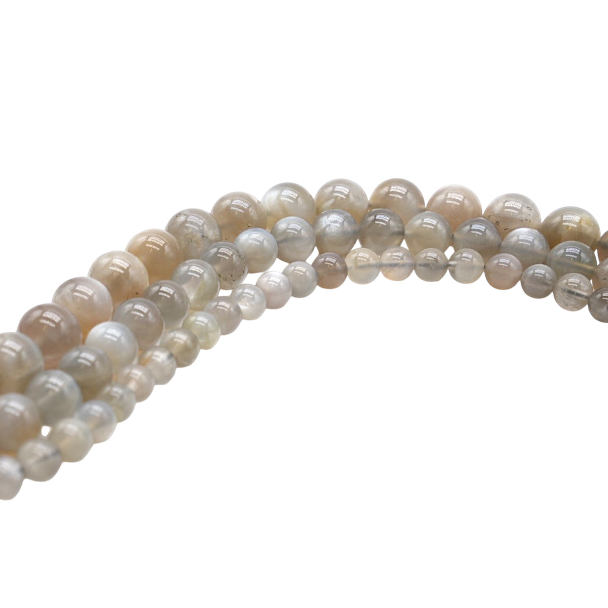 AA Grade Gray Moonstone Bead Strand