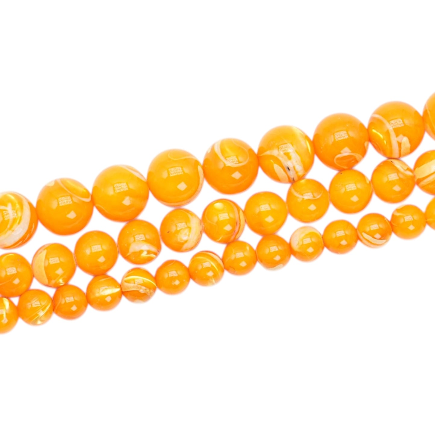 Fil de perle nacre orange A
