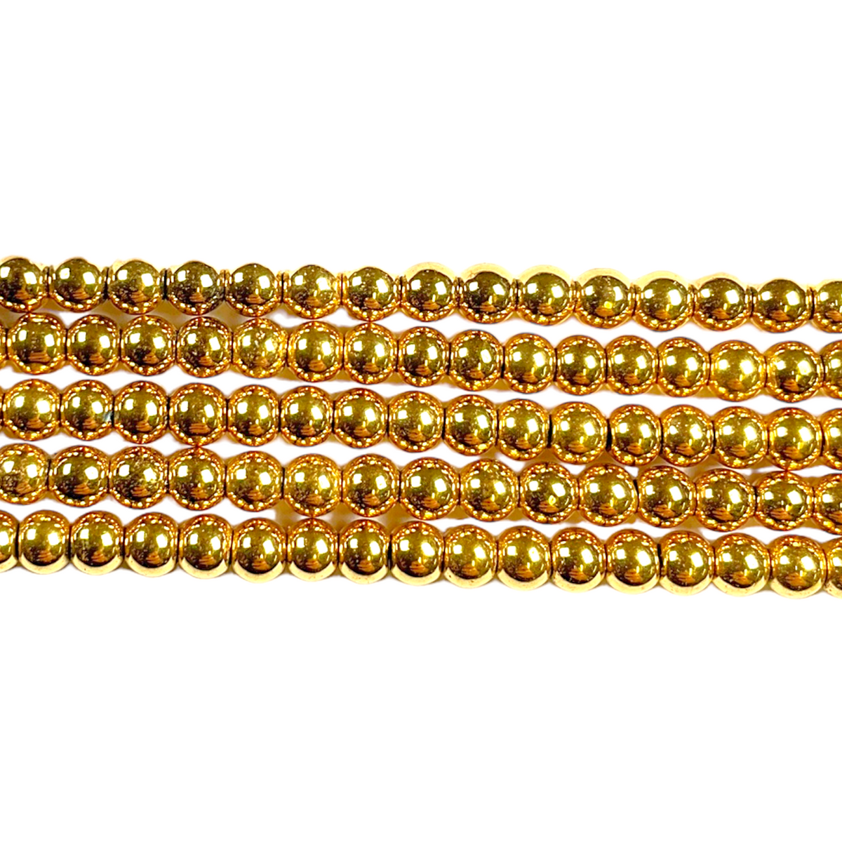 Fil de perle Hématite electroplaquée dorée claire HEDC-18 - Foliesbijoux