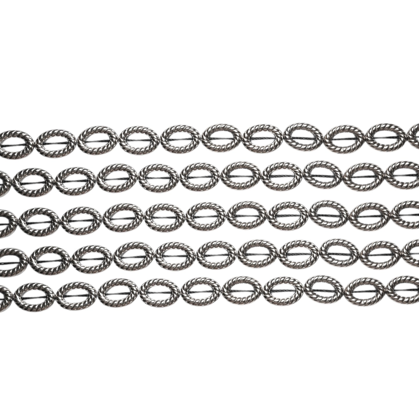 Fil de perle Hématite electroplaquée argenté HEA-215 10x14 mm - Foliesbijoux