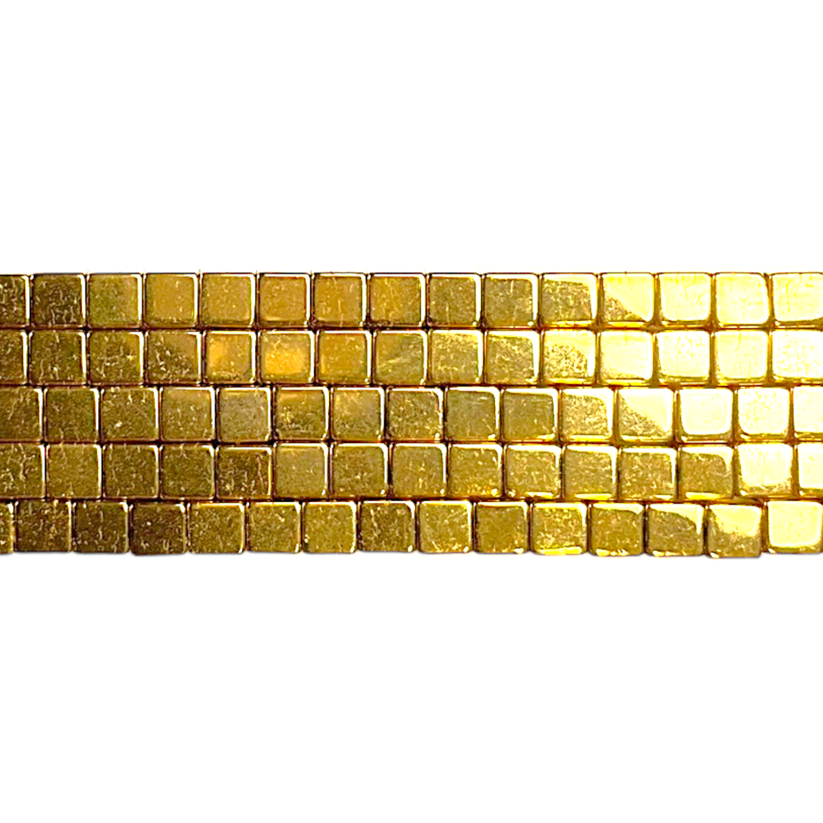 Fil de perle Hématite electroplaquée dorée claire HEDC-9 - Foliesbijoux