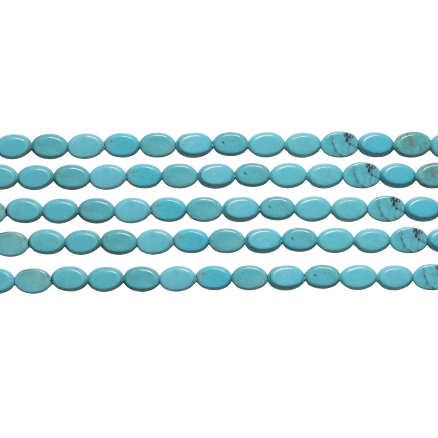 Fil Turquoise de Chine ovale - Foliesbijoux