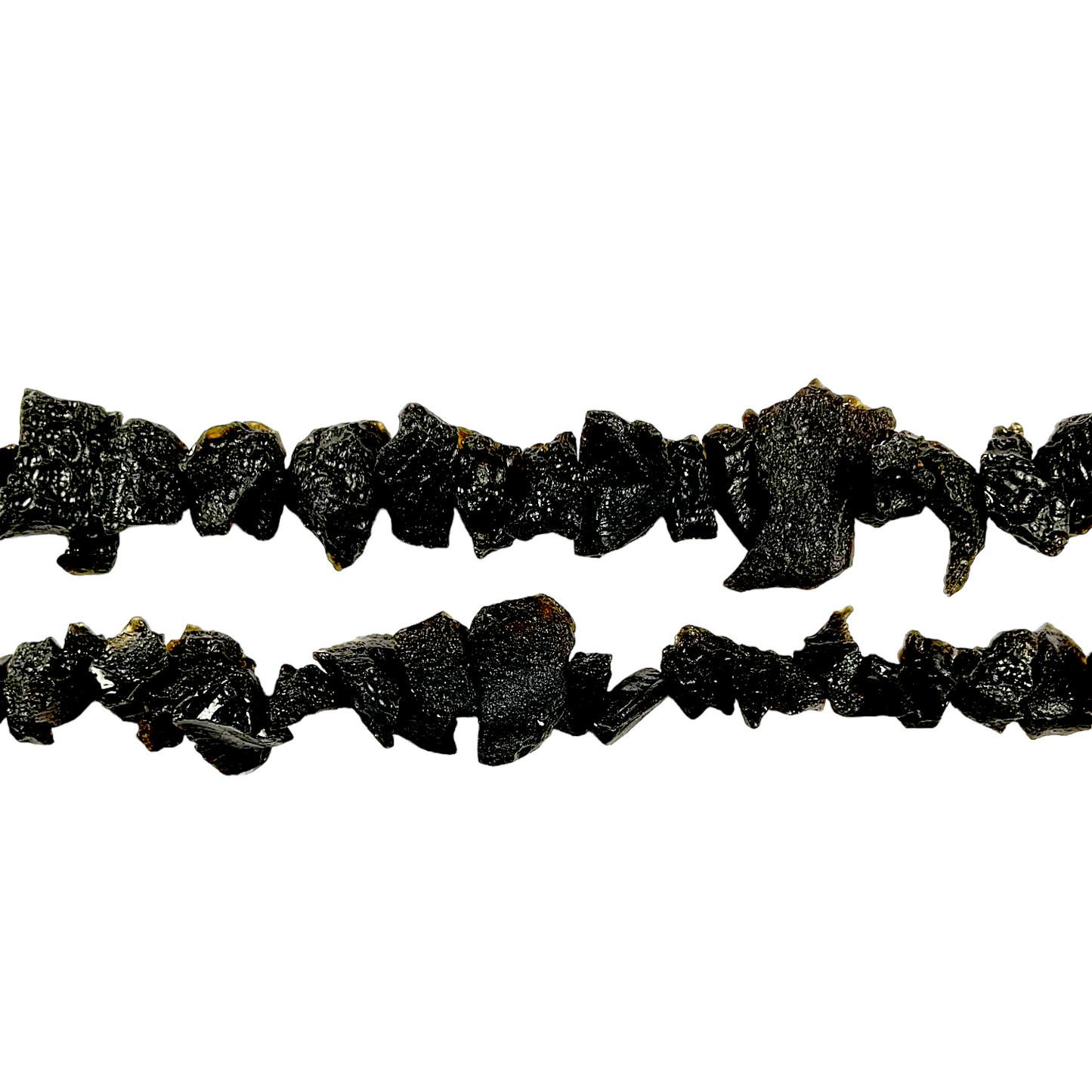 Fil pierre brutes en Tectite (roche d’un impact d’une météorite) - Foliesbijoux