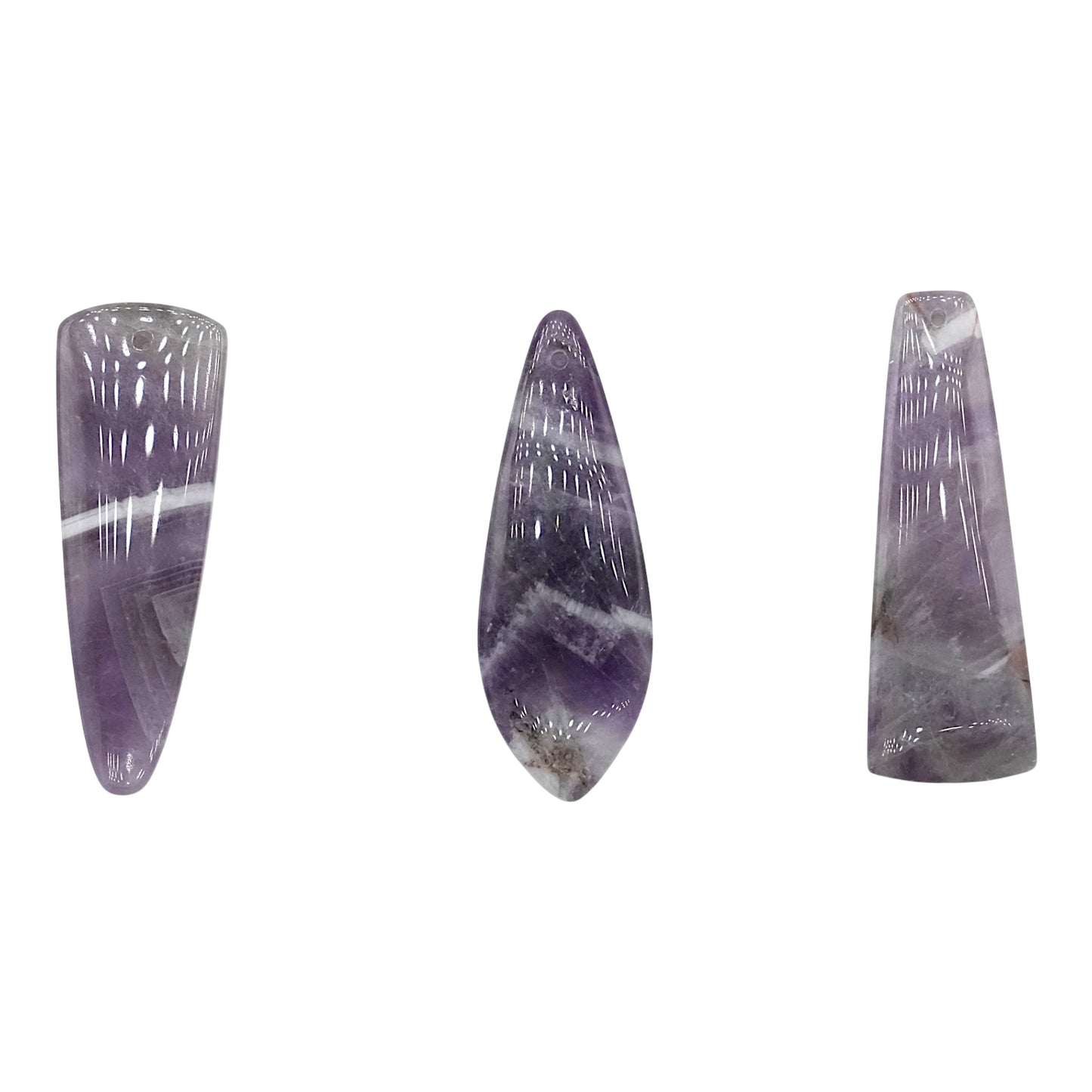 Pendentif Améthyste forme aléatoire percé devant - Foliesbijoux