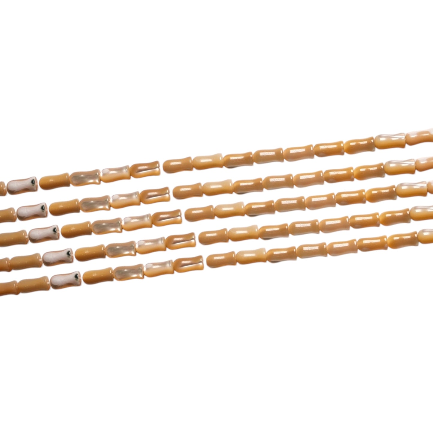 Fil de nacre dorée 4x8 mm - Foliesbijoux