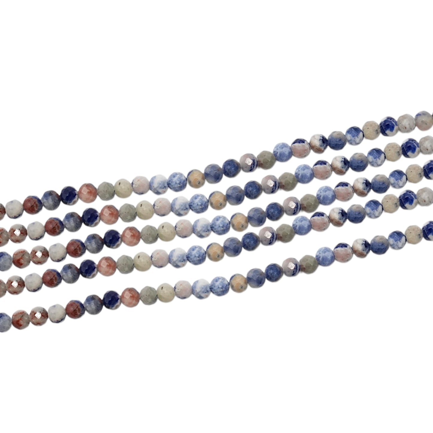 Fil Sodalite en perle facetté - Foliesbijoux