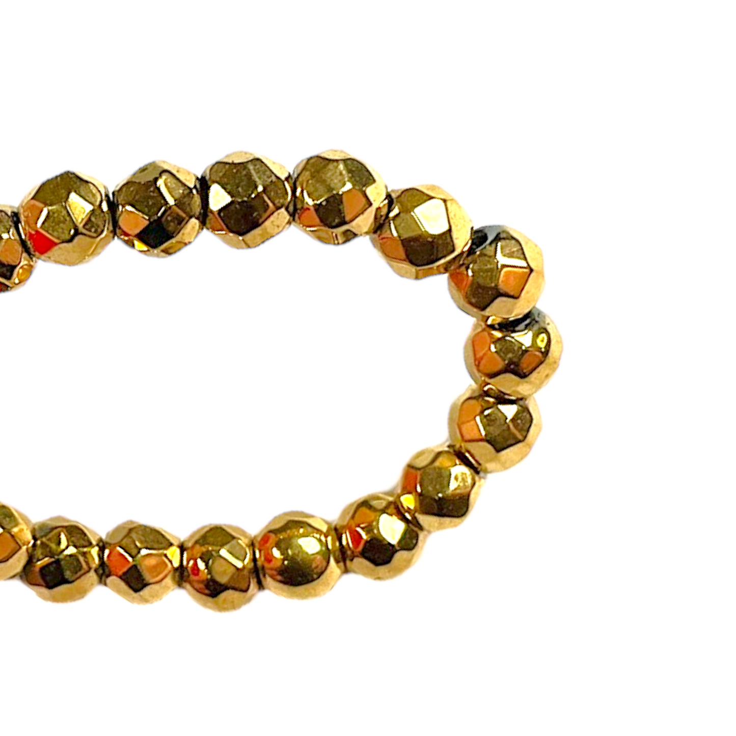 Fil de perle Hématite electroplaquée dorée claire HEDC-16 - Foliesbijoux