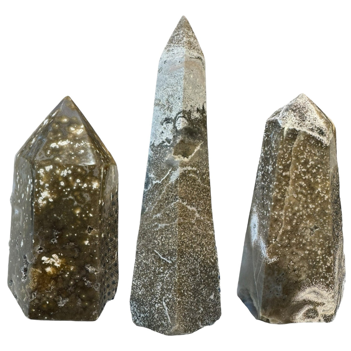 Grande pointe jaspe orbiculaire - Foliesbijoux