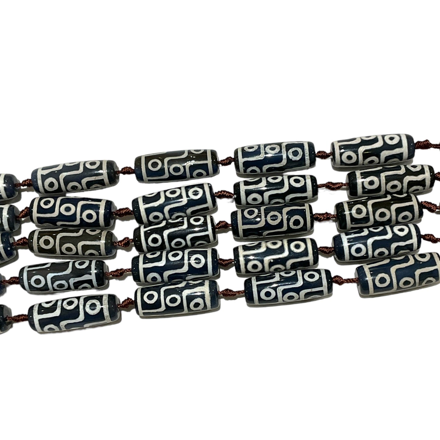 Fil Agate du Tibet Dzi 14 x 40 mm #25 - Foliesbijoux