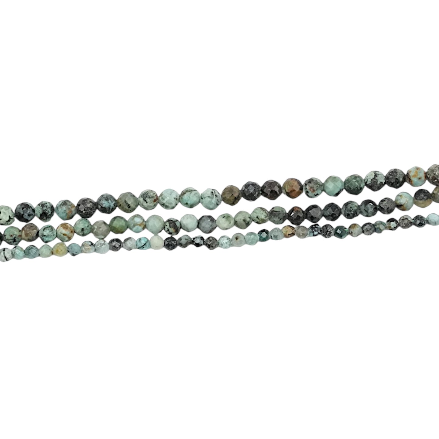 Fil Turquoise d’Afrique en perle facetté - Foliesbijoux