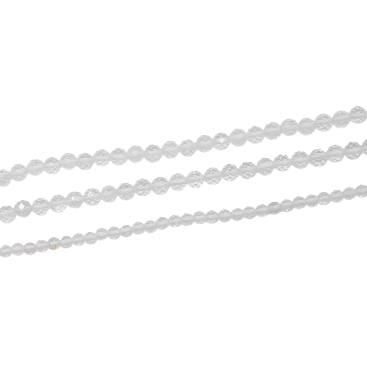 Fil Cristal de roche en perle facetté - Foliesbijoux