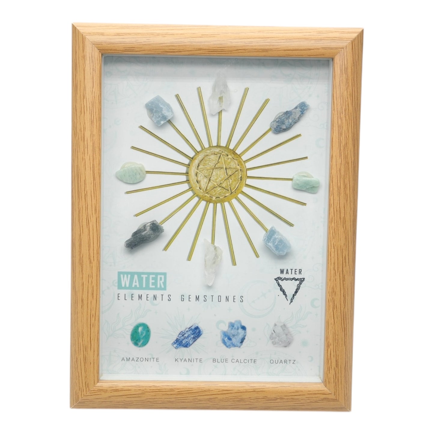 Cadre “Water Element Gemstones” – Pierres Naturelles de l’Élément Eau 20,5x15.5 cm
