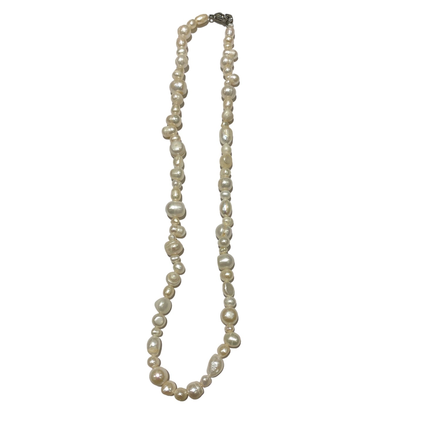 Collier en perles d’eau douce forme libre - Foliesbijoux