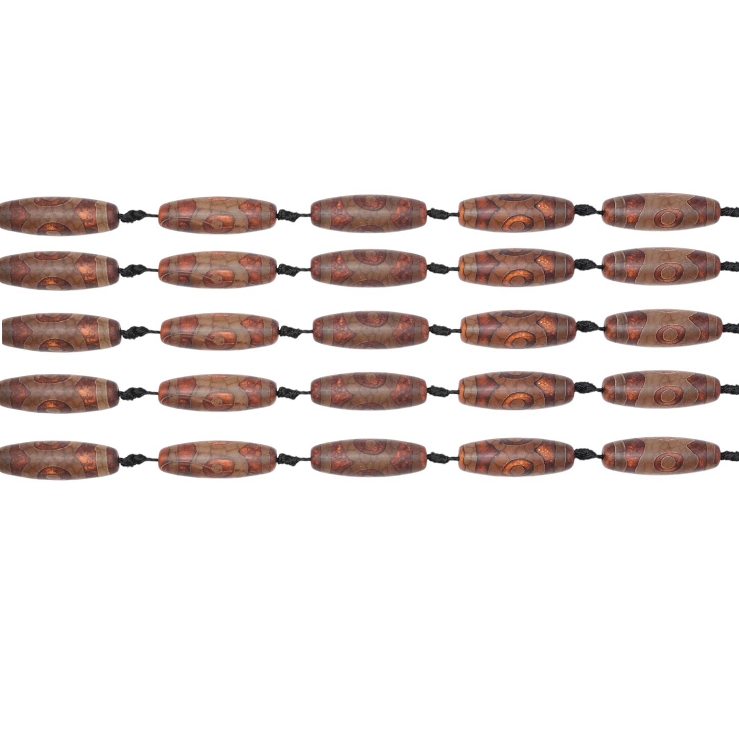 Fil Agate du Tibet Dzi 10x30mm #72 - Foliesbijoux