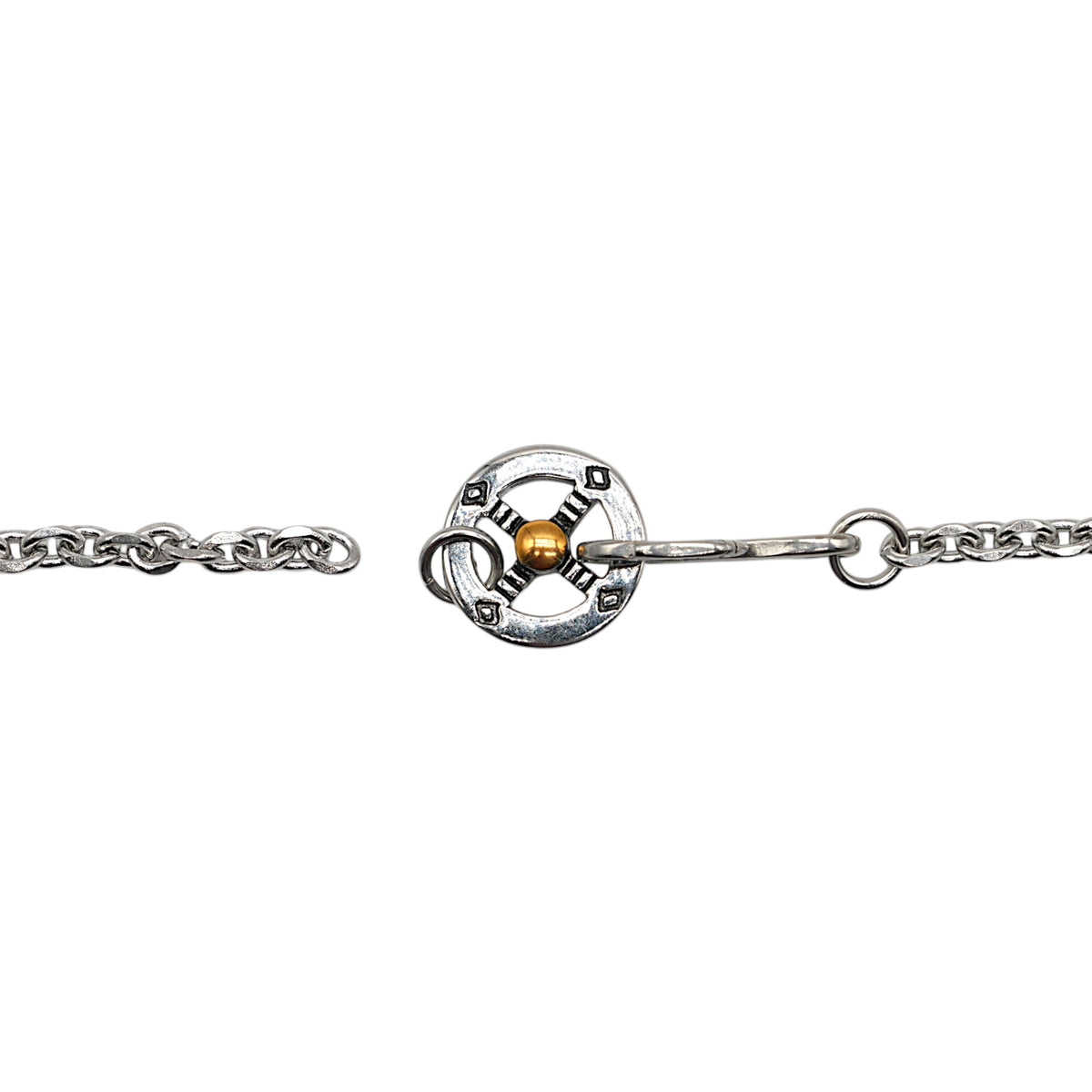 Lot de 10 chaînes en acier inoxydable argenté 65 cm modèle 28 — Taille du maillon 0.4 cm