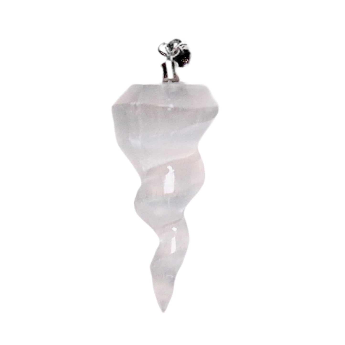 Pendentif en Sélénite torsadé - Foliesbijoux
