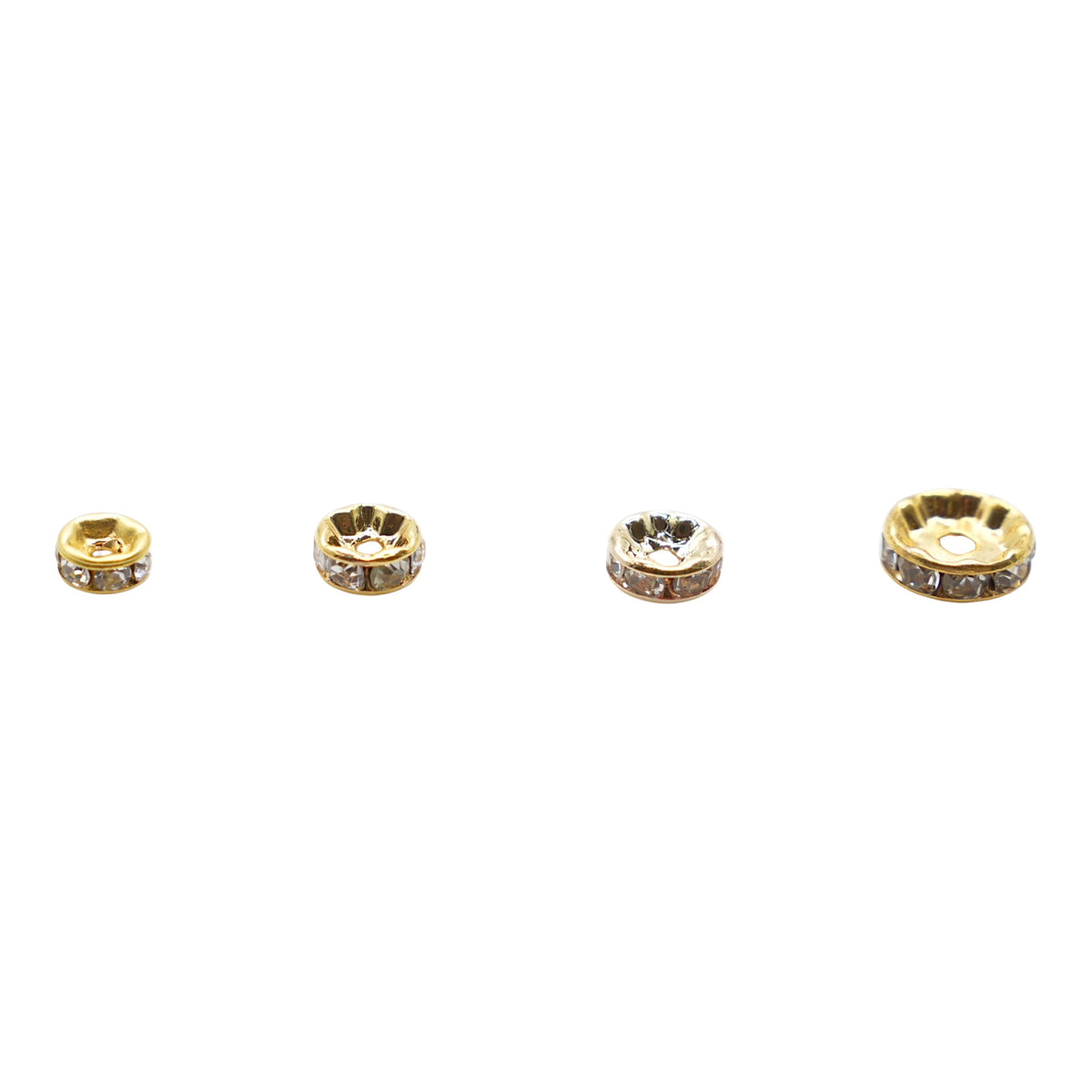 Lot de 100 breloques strass intercalaire PSD1 en cuivre doré