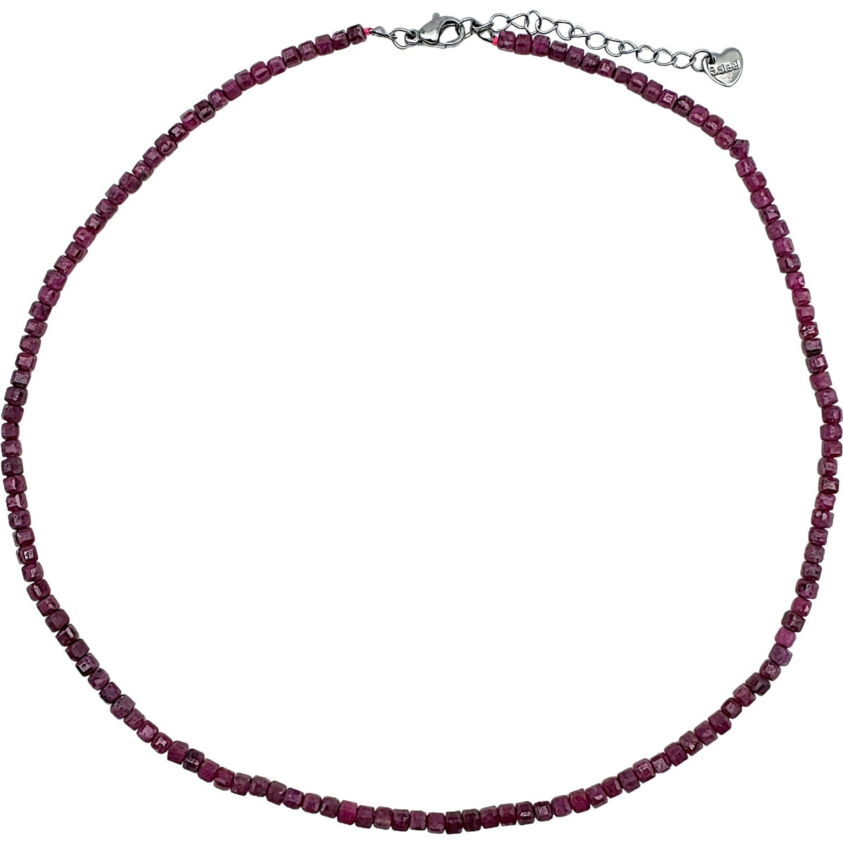 Collier Grenat carré 3x3mm acier inoxydable doré/argenté - Foliesbijoux