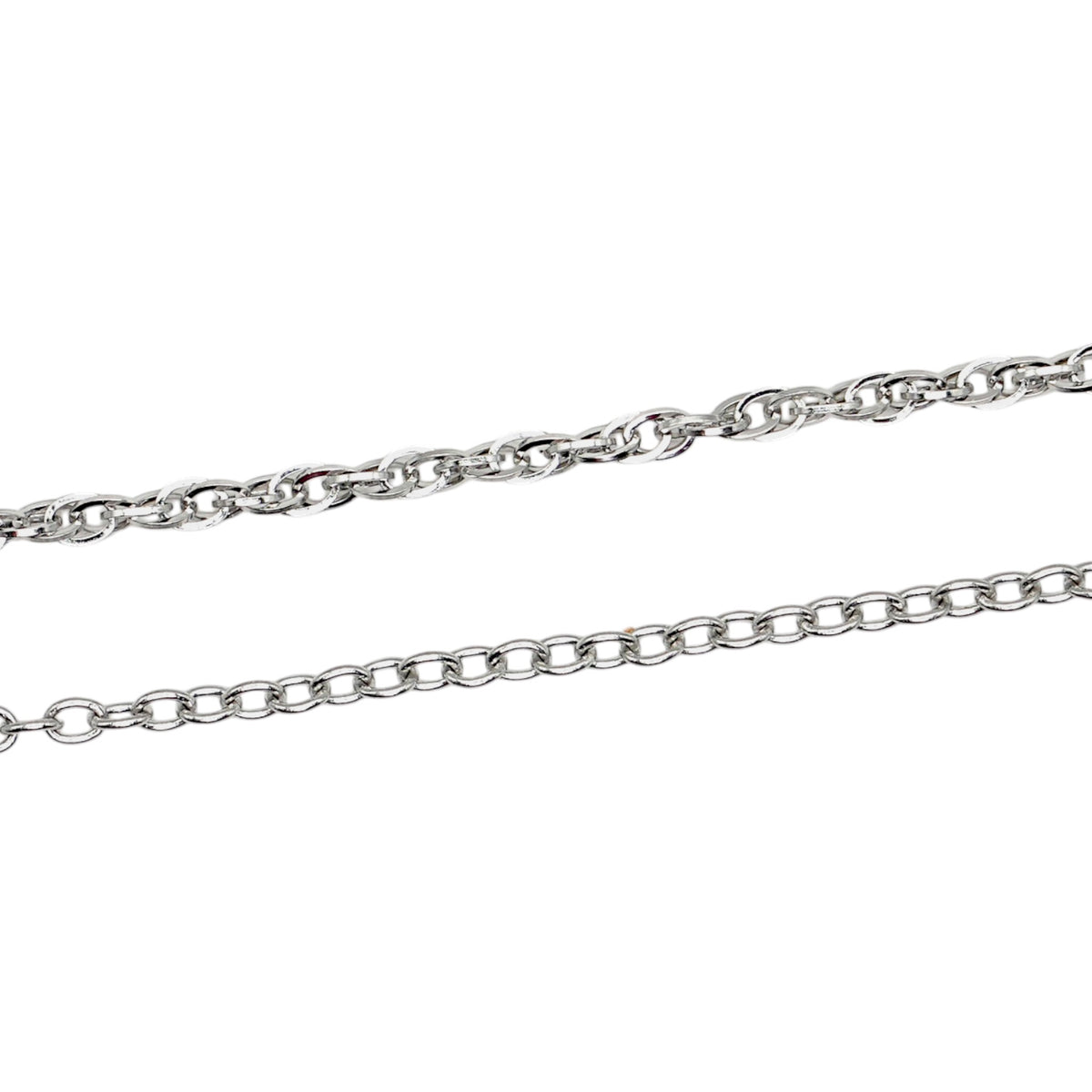 Pack of 10 stainless steel silver chains model 20 (2 link sizes 0.5/0.4 available)