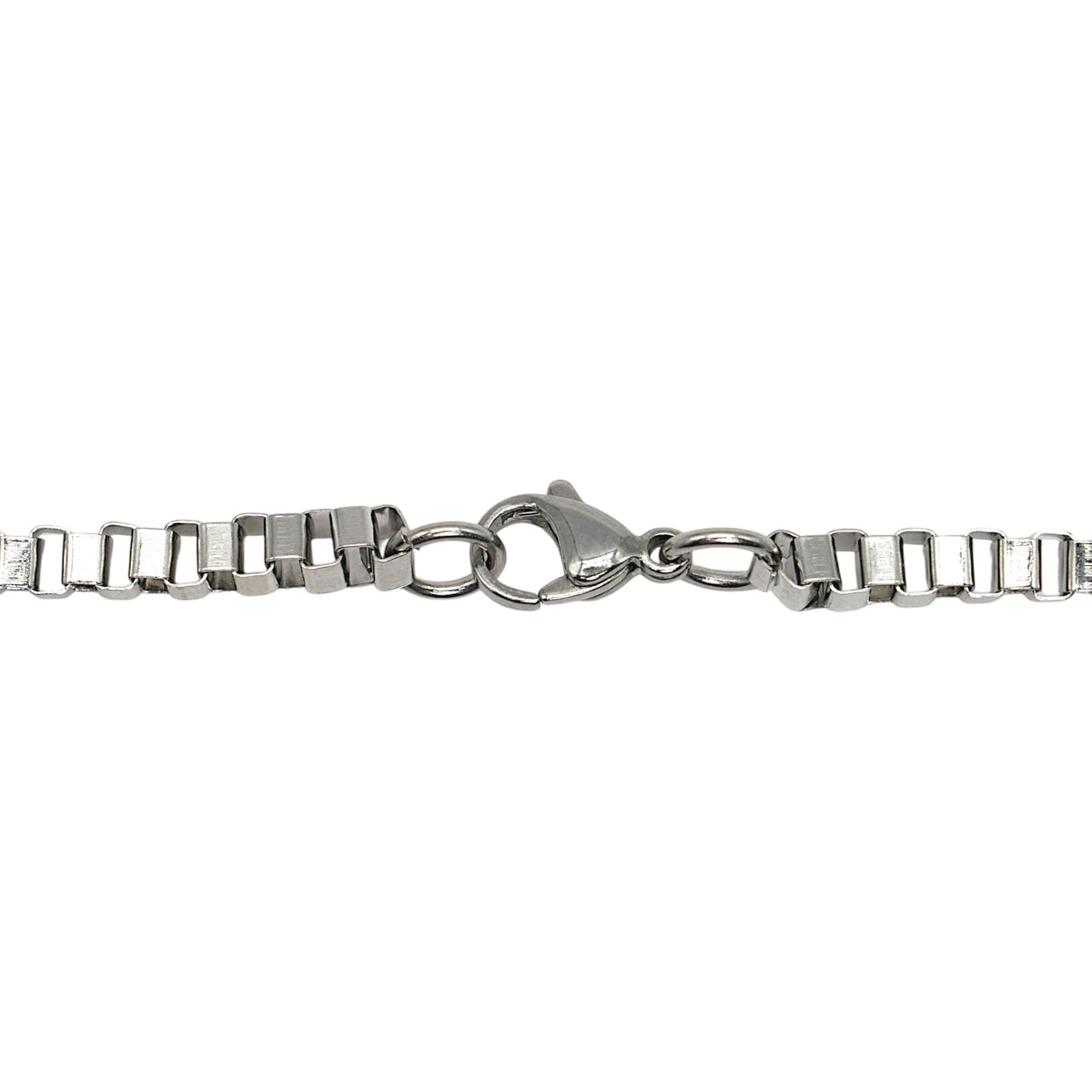 Lot de 5 chaînes en acier inoxydable argenté 60 cm modèle 27 — Taille du maillon 0.4 cm