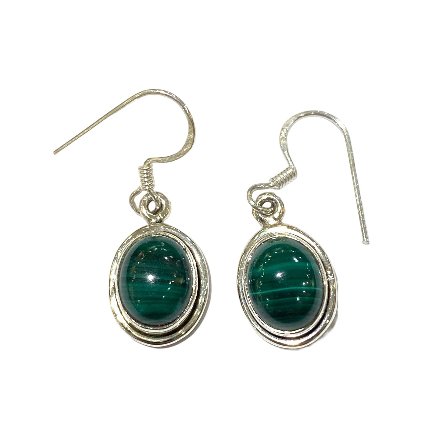 Boucle d'oreille en malachite & Argent 925 - Foliesbijoux