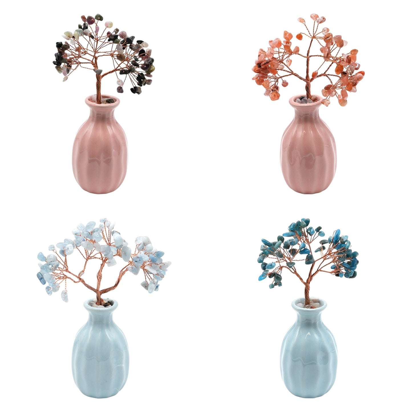Arbre de vie avec vase en céramique - Foliesbijoux