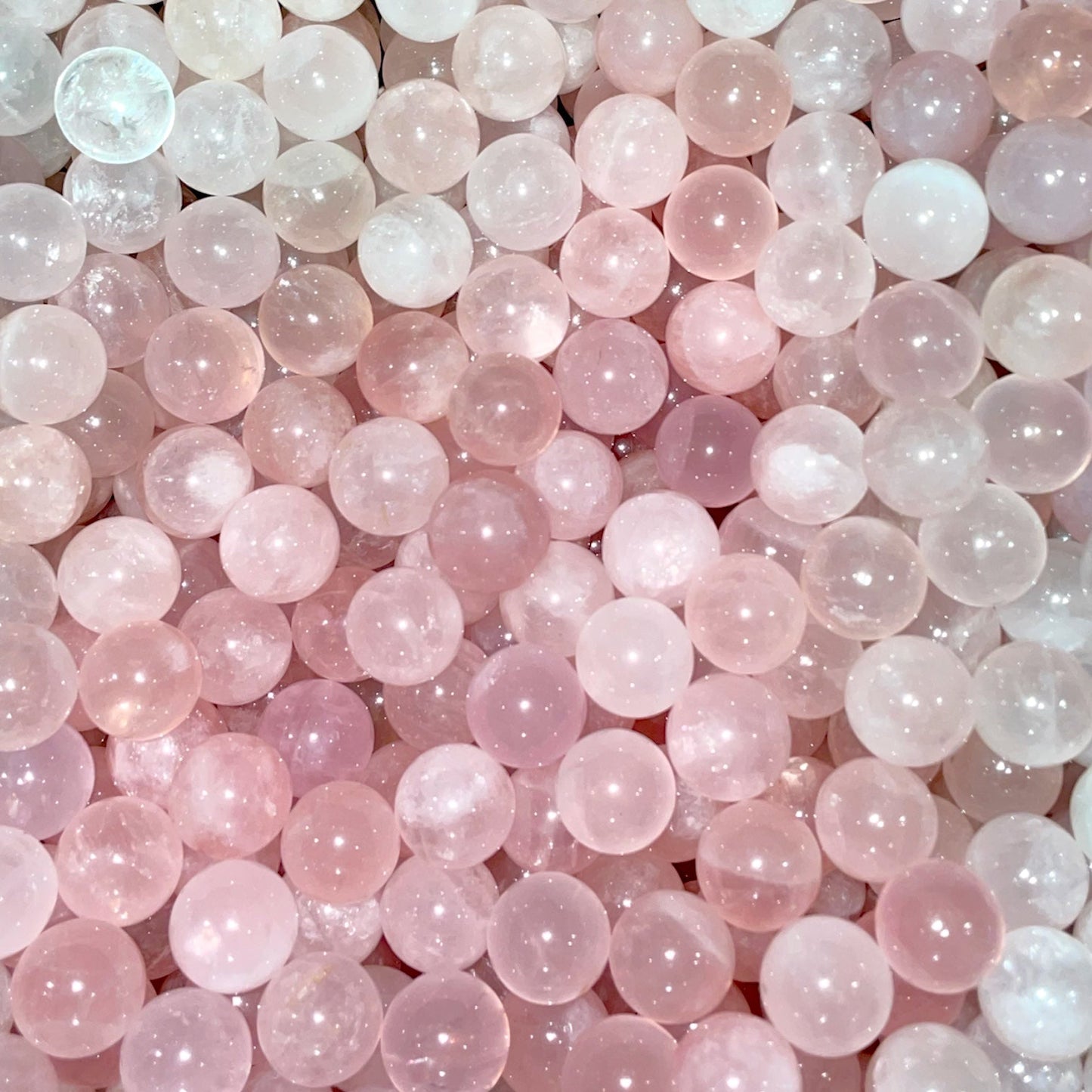 Boule 14 mm quartz rose non percé - Foliesbijoux