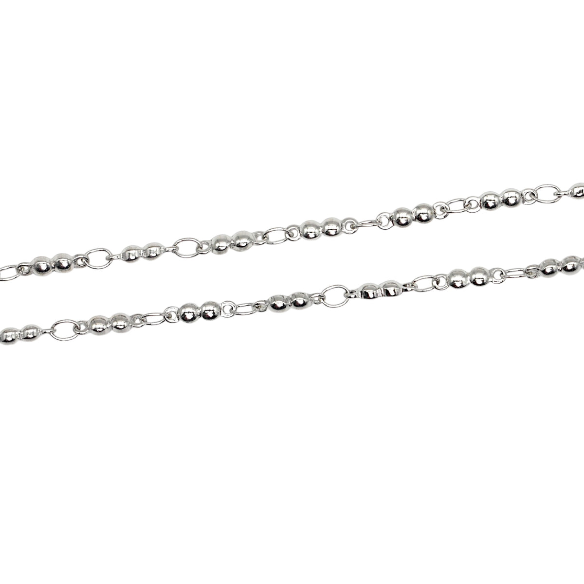Lot de 5 chaînes en acier inoxydable argenté 50 cm modèle 23