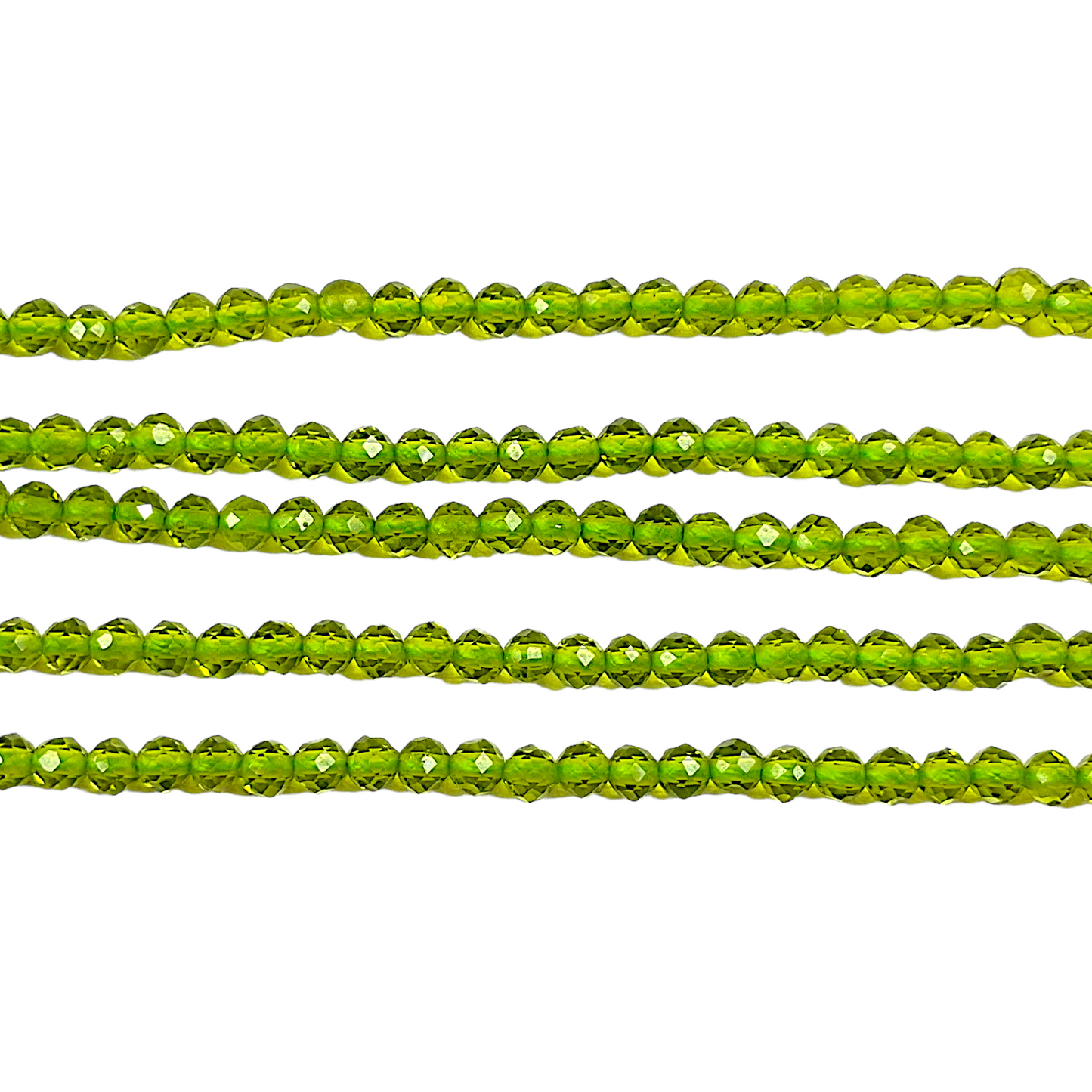 Fil Cristal facetté teinté vert 2mm - Foliesbijoux
