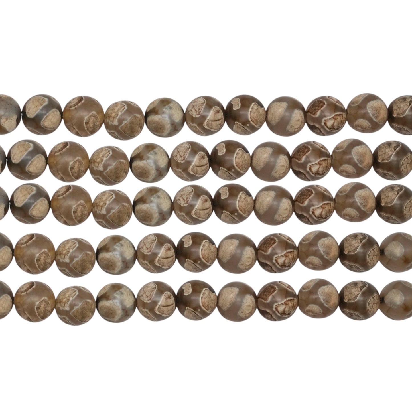 Fil de perle Agate du Tibet Dzi matte #59 - Foliesbijoux