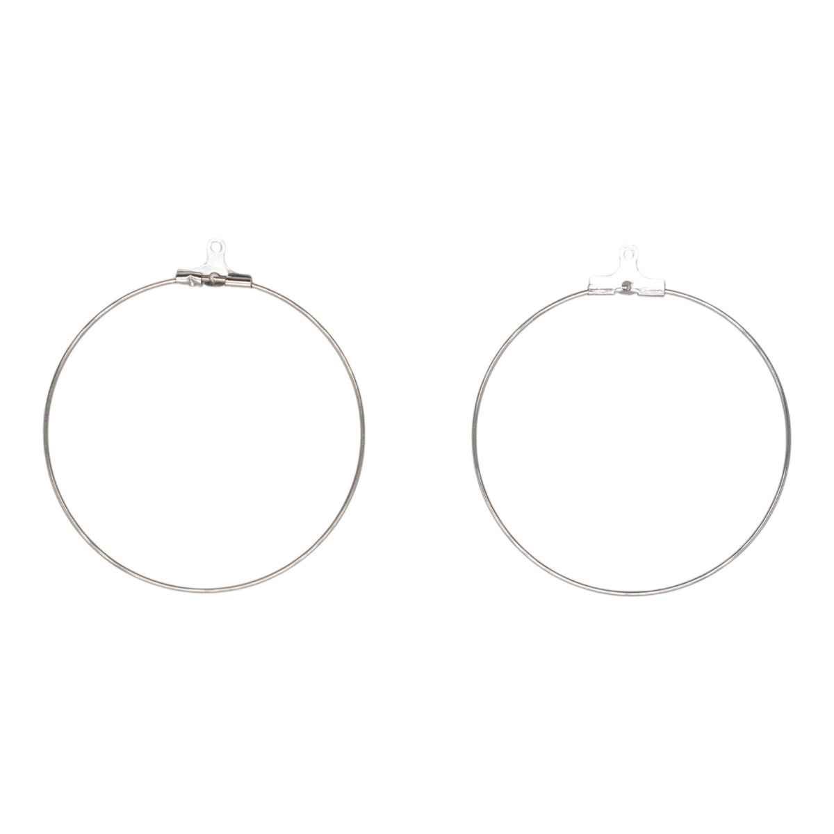 10 paires de supports de boucle d’oreille à personnalisé en acier inoxydable argenté (3 tailles disponible)