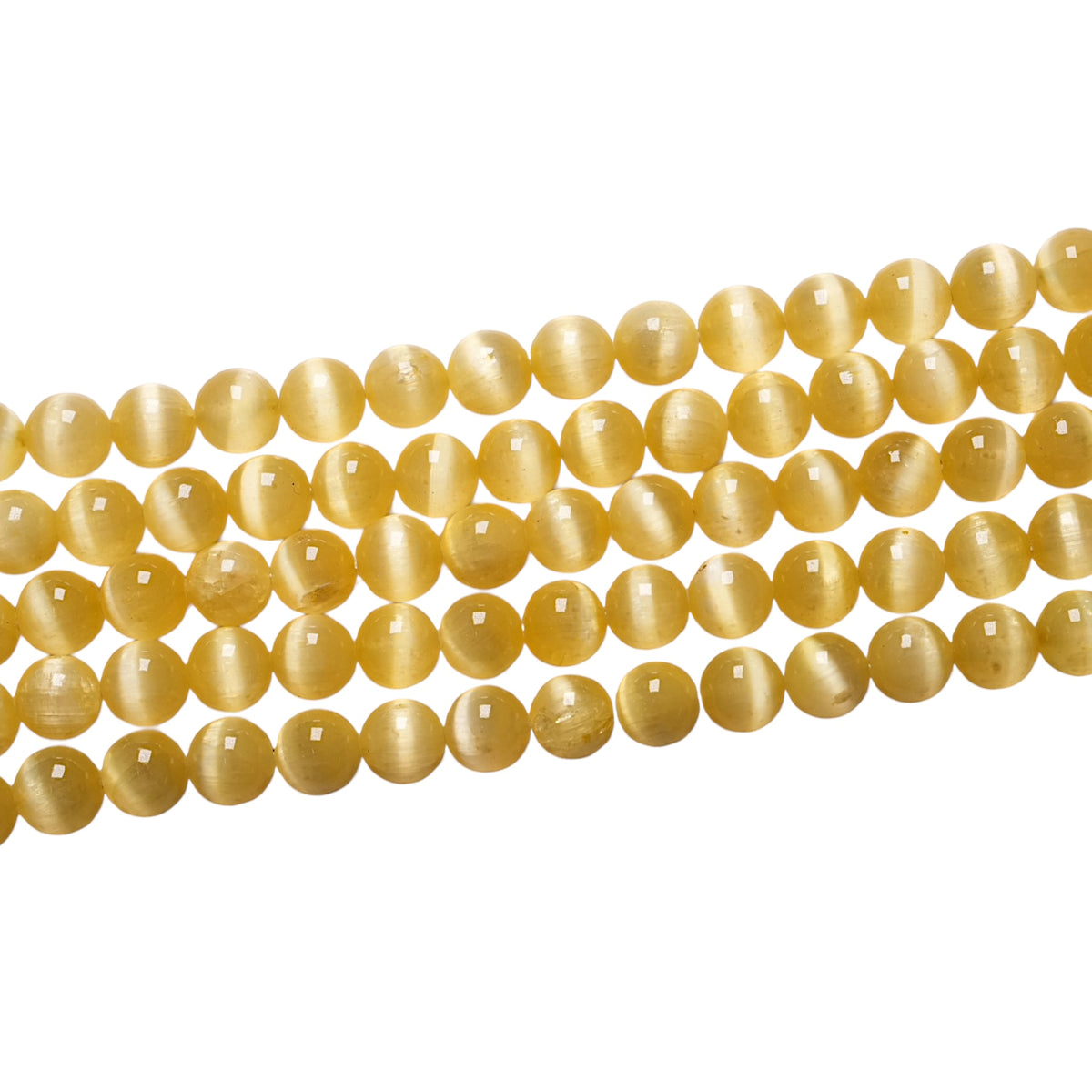 Fil de perle Sélenite jaune chauffé (référence couleur 3) - Foliesbijoux