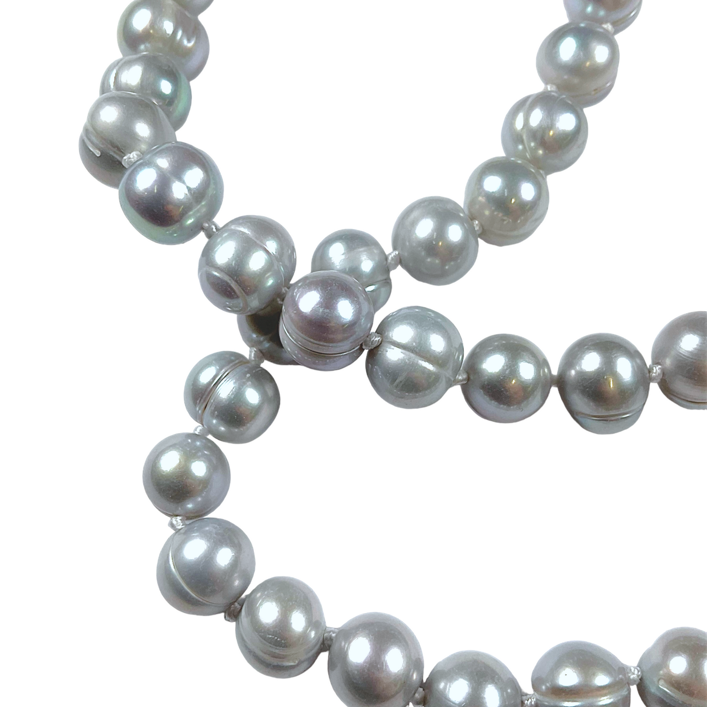 Collier en perles d’eau douce gris G-5 - Foliesbijoux