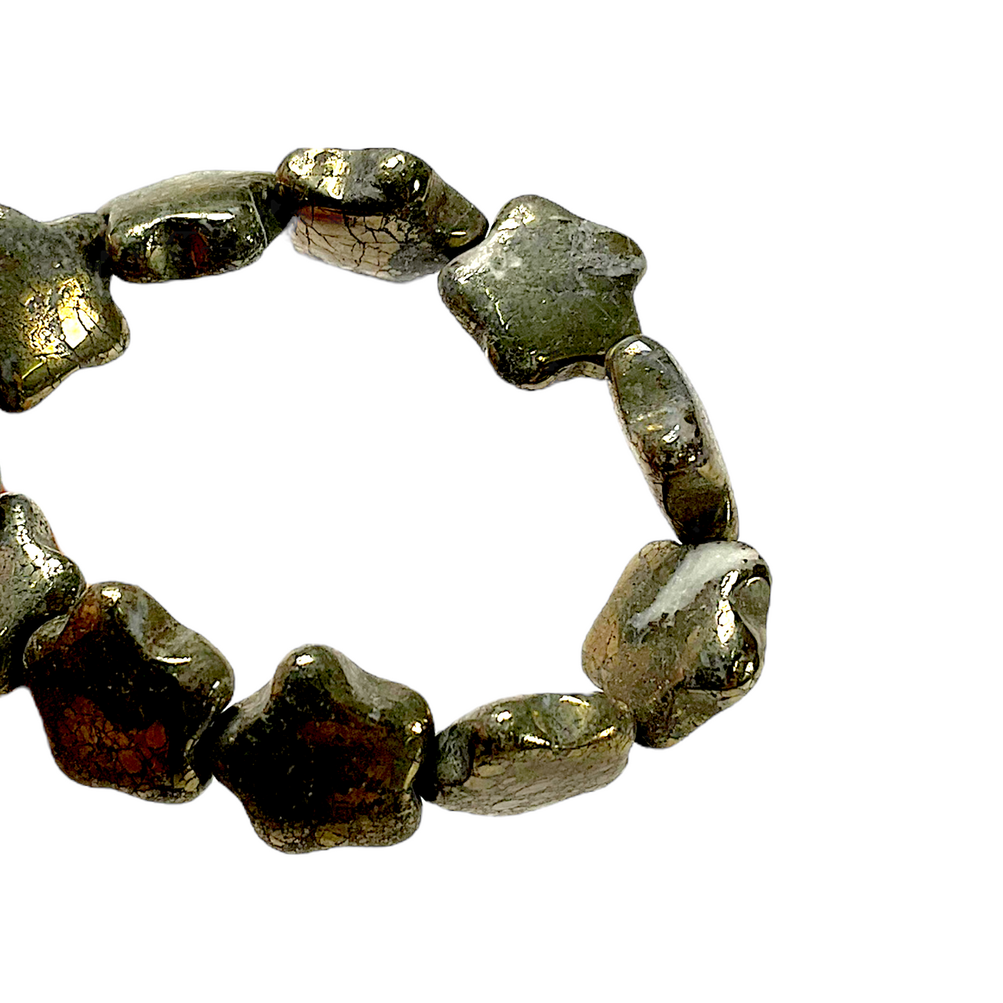 Fil de perle pyrite P-4 A - Foliesbijoux