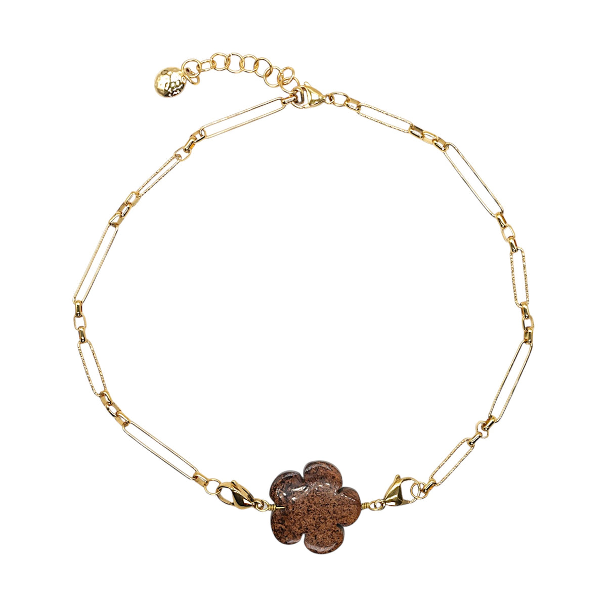 Chaîne de collier en acier inoxydable dorée personnalisable (référence CHD-13) (pendentif mousquetons et anneaux connecteurs non inclus)