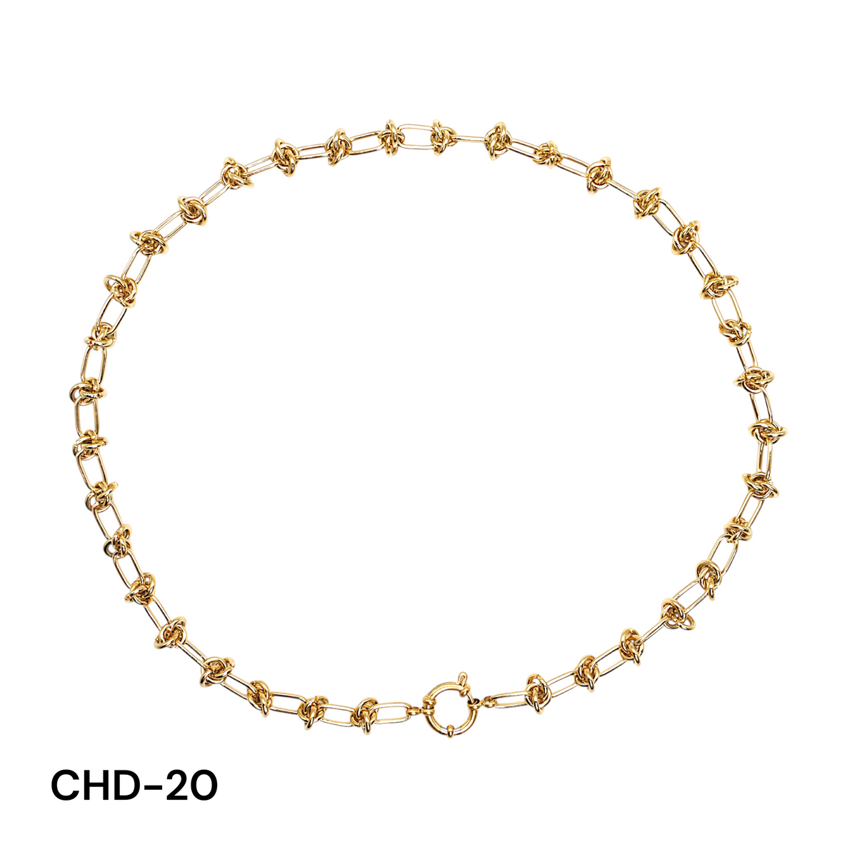 Chaîne de collier fermoir boué en acier inoxydable doré référence CHD (8 modèles disponible)