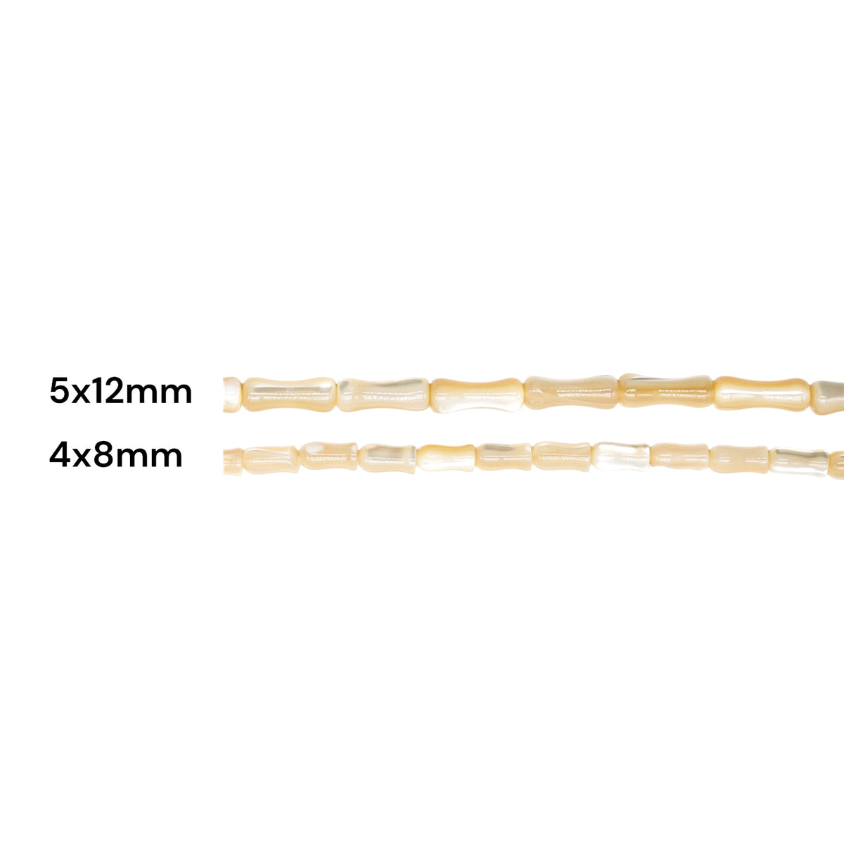 Fil de nacre dorée forme os (2 tailles disponible)