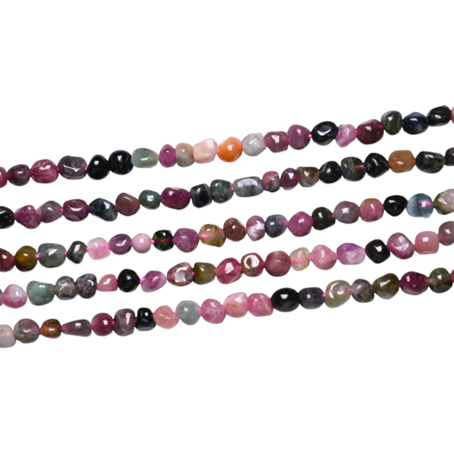 Fil de Tourmaline multicolore 4-5mm #5 - Foliesbijoux