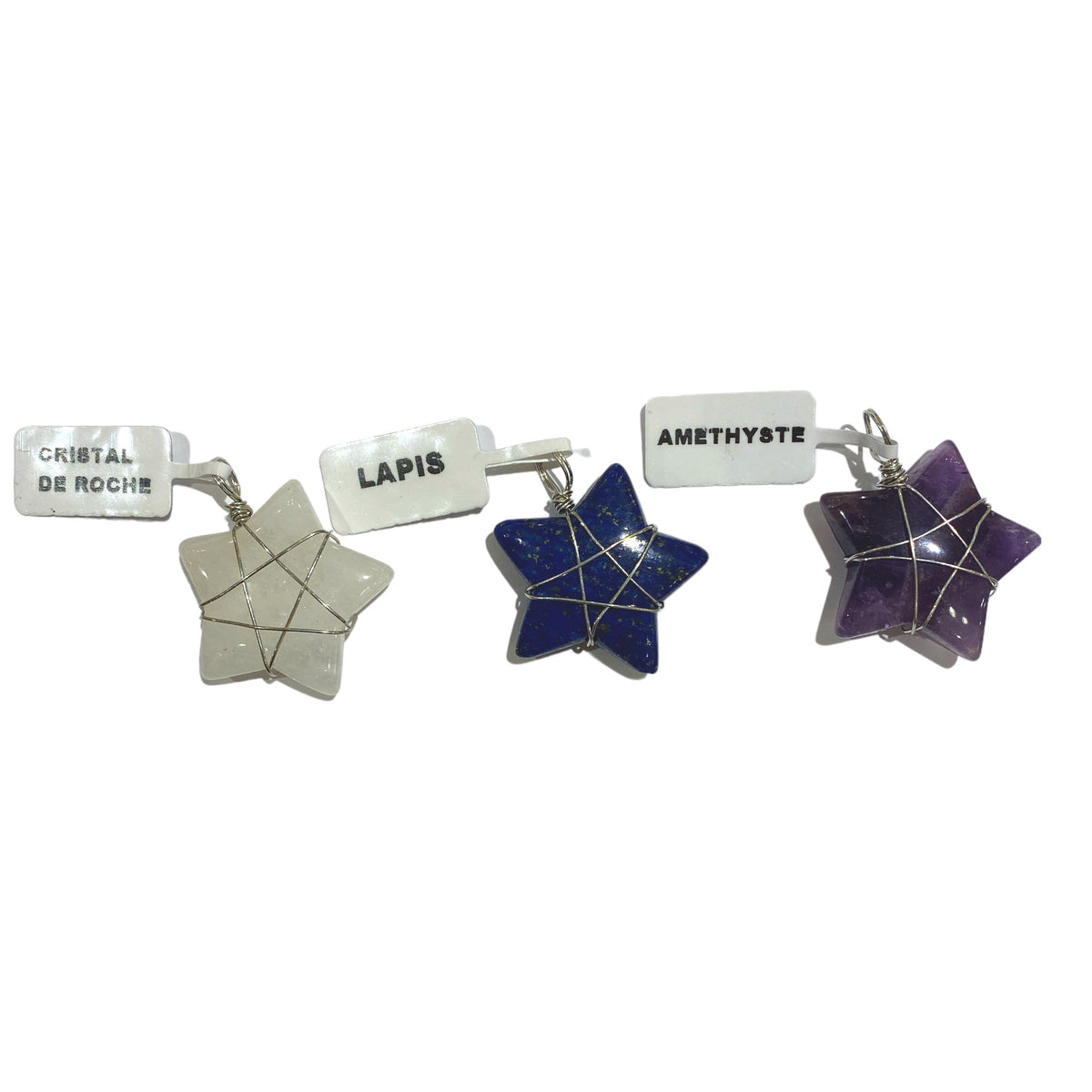 Pendentif forme étoile argenté - Foliesbijoux