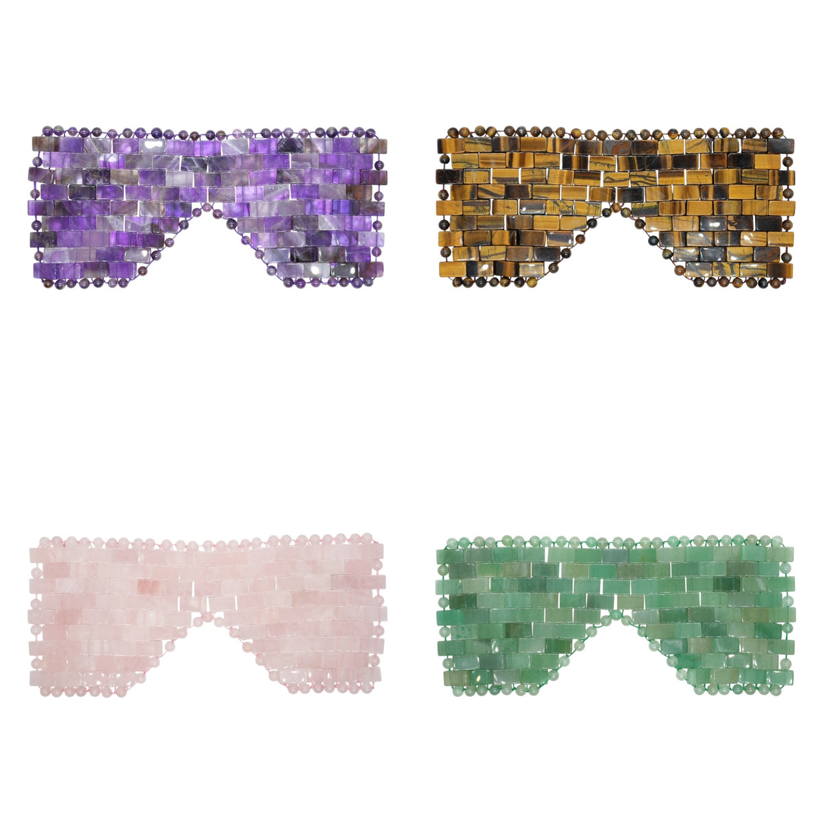 Eye mask with natural stone (5 stones available) (Box included) 21x9 cm