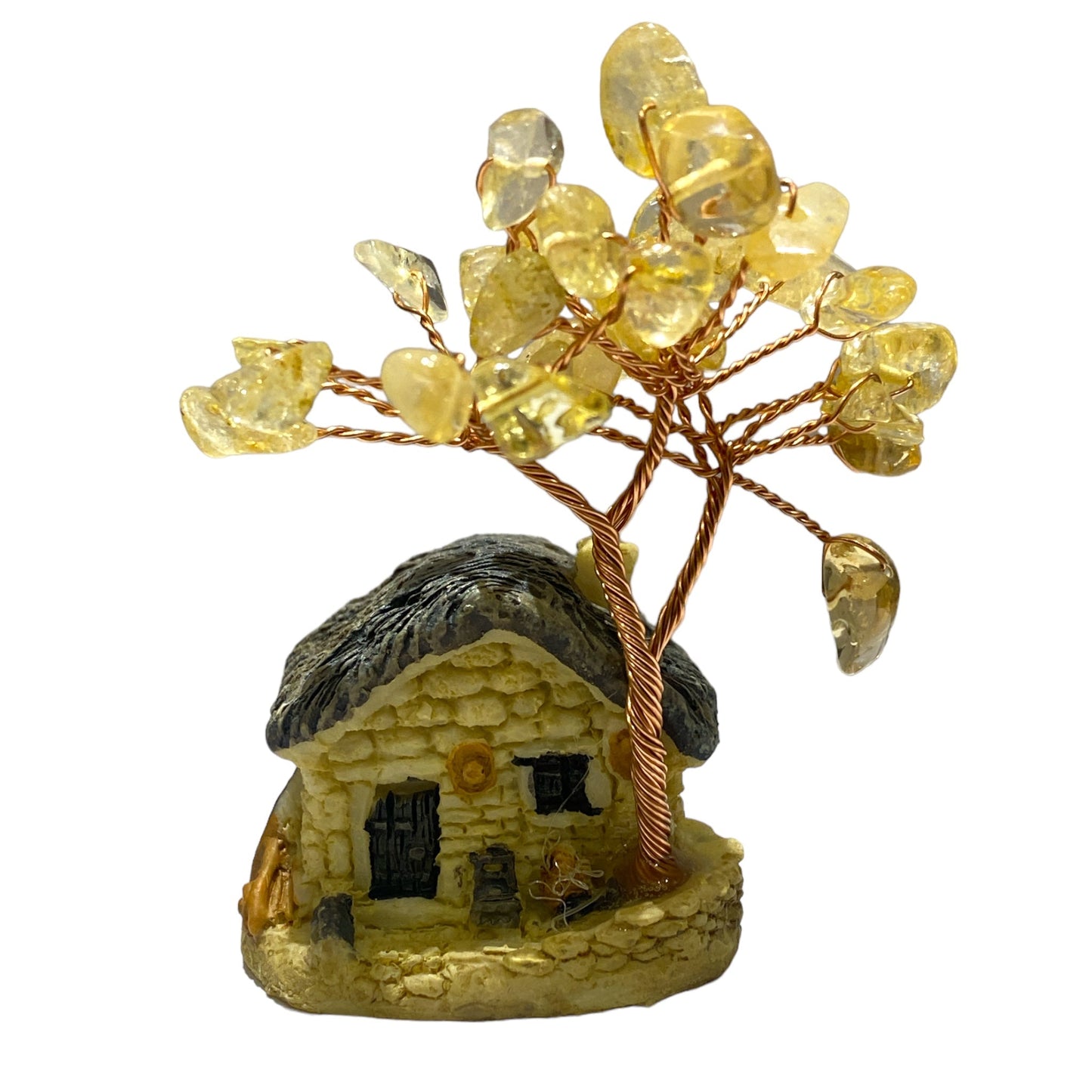 3 Maisons avec Arbre de vie en Citrine - Foliesbijoux