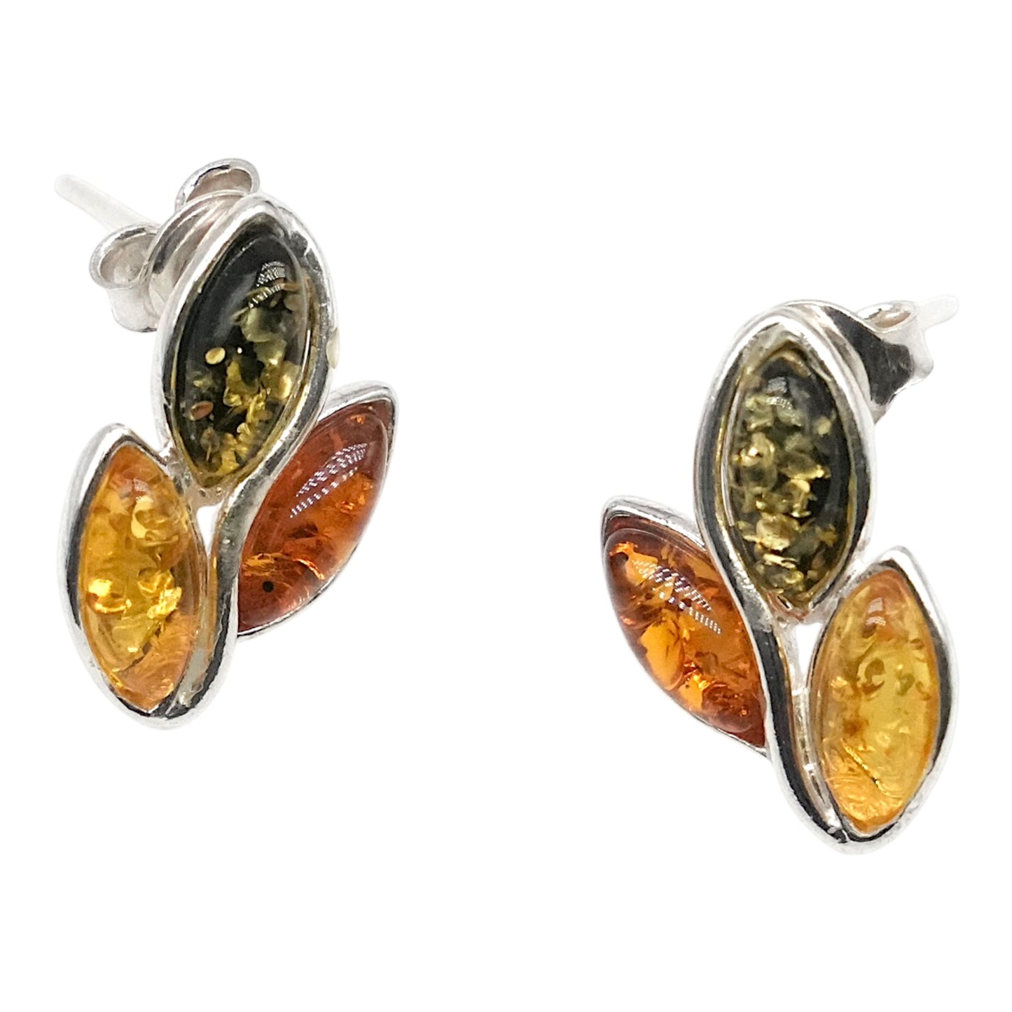 Boucle d'oreille en ambre & Argent 925 (#27) - Foliesbijoux