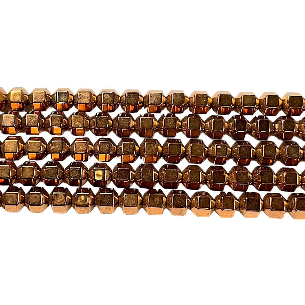 Fil de perle Hématite electroplaqué bronze HEB-5 - Foliesbijoux