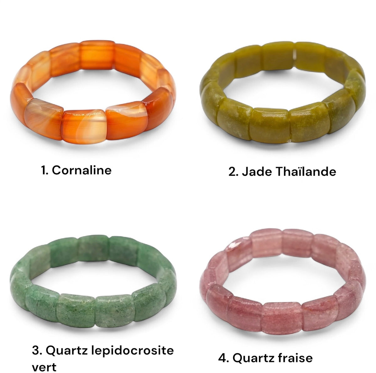 Bracelet à 2 trous AA+ 14x18x7 mm (12 pierres disponible) #5