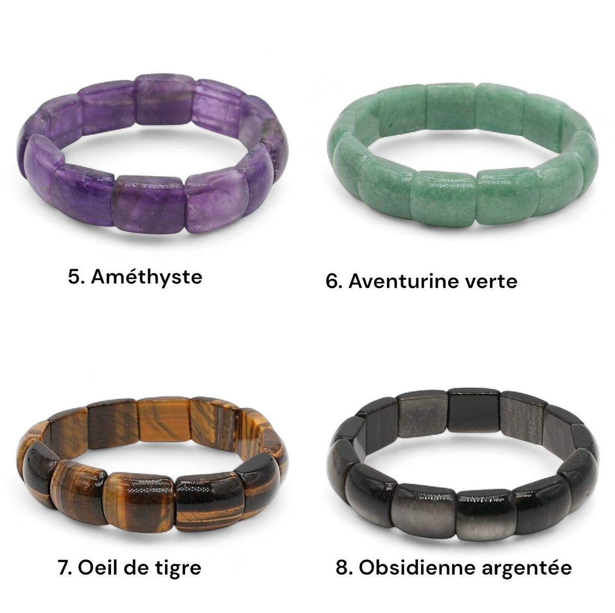Bracelet à 2 trous AA+ 14x18x7 mm (12 pierres disponible) #5