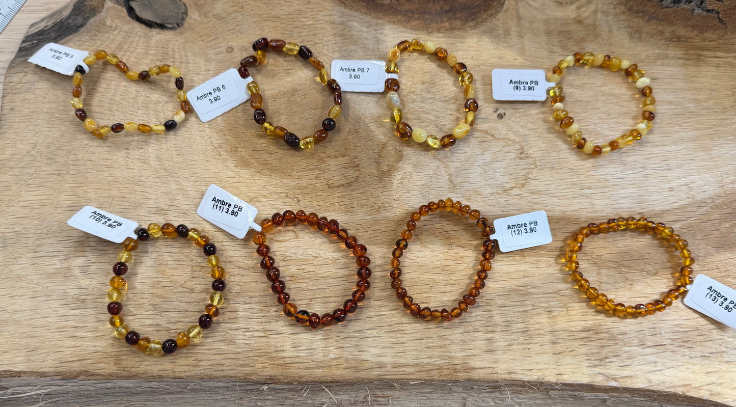 Bracelet enfant ambre A+ (8 modèles disponibles)