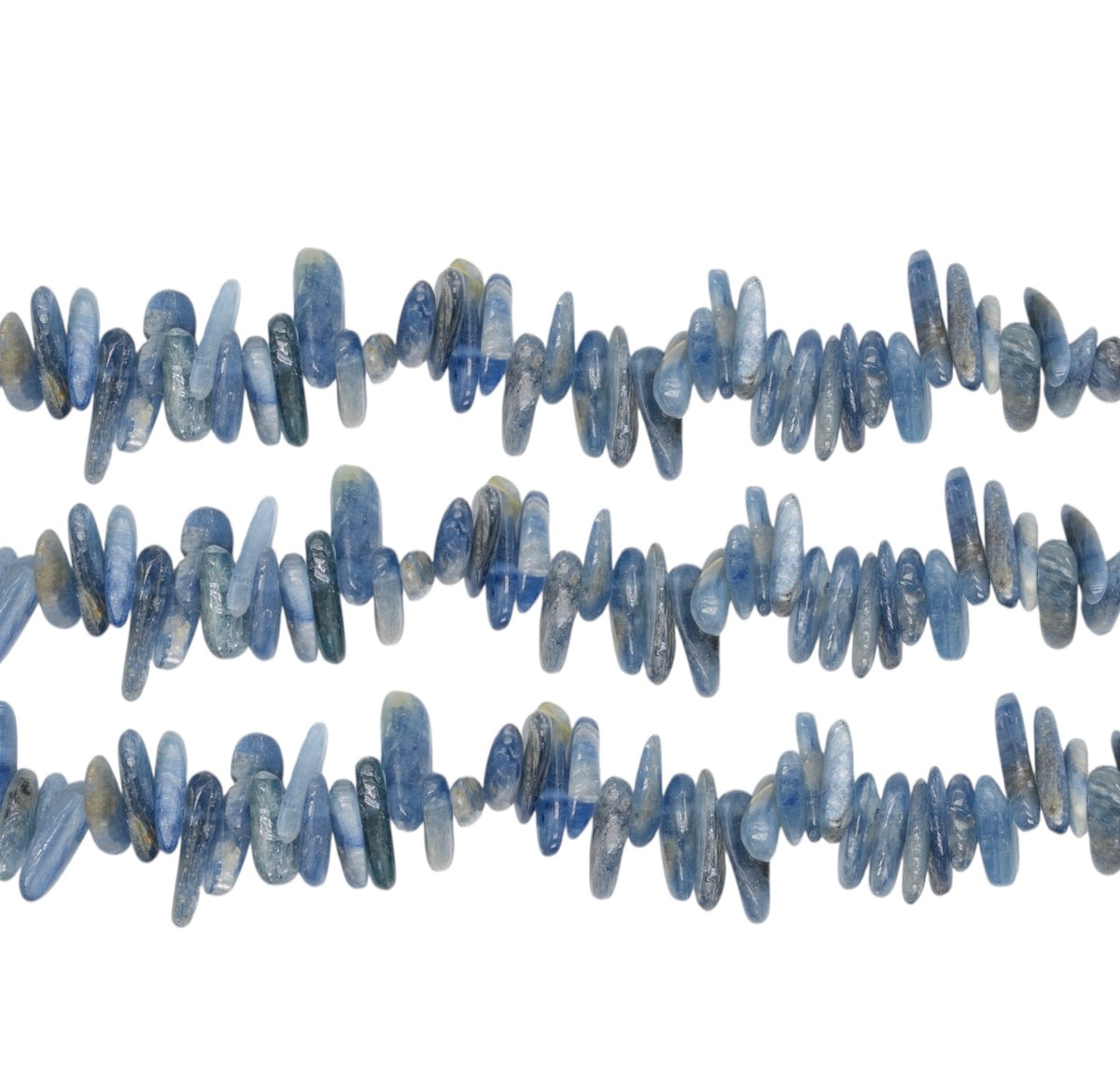 Fil de perle baroque Cyanite bleue 12x4 mm (référence 79)