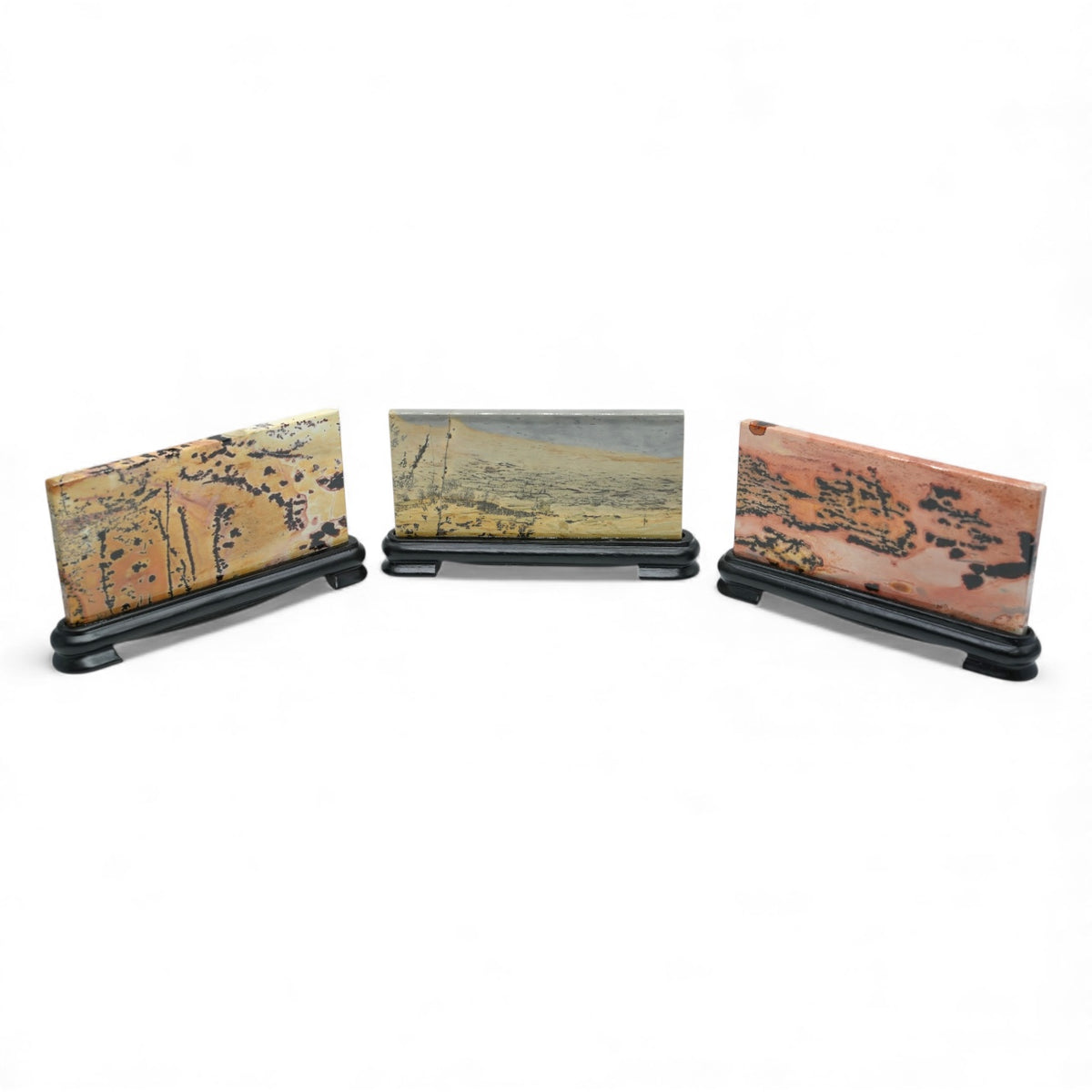 Plaque décorative rectangulaire en Jaspe Paysage – 12 × 7 cm (piece unique & aléatoire)